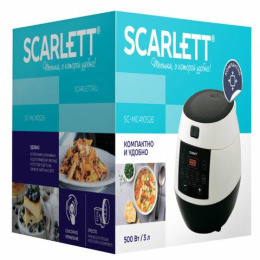 Мультиварка Scarlett SC-MC410S26 3л 500Вт черный/белый