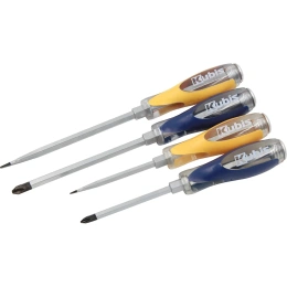 Набор ударных отверток KUBIS PH2x100, 3x150, SL6x100, 8x150 мм, 4 шт. 02-08-4004