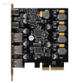 Контроллер ExeGate EXE-313-3A2C 10Gbps (PCI-E x4 v3.0, USB3.2 Gen2 3xType-A + 2xType-C ext., SuperSpeed+ скорость до 10 Гбит/с, ASMedia Chipset ASM3142) EX298301RUS