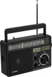 Радиоприемник настольный Harper HDRS-099 черный USB SD/microSD