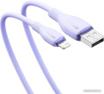 Кабель Baseus P10355700511-00 Pudding Series Fast Charging USB to iP 2.4A 1.2m Nebula Purple передача данных: 480 Мбит/с, поддержка быстрой зарядки