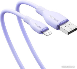 Кабель Baseus P10355700511-00 Pudding Series Fast Charging USB to iP 2.4A 1.2m Nebula Purple передача данных: 480 Мбит/с, поддержка быстрой зарядки