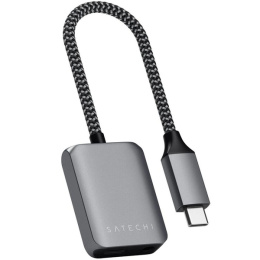 Адаптер Satechi USB-C to Audio PD Charger Adapter. Цвет: серый космос. (ST-UCAPDAM)