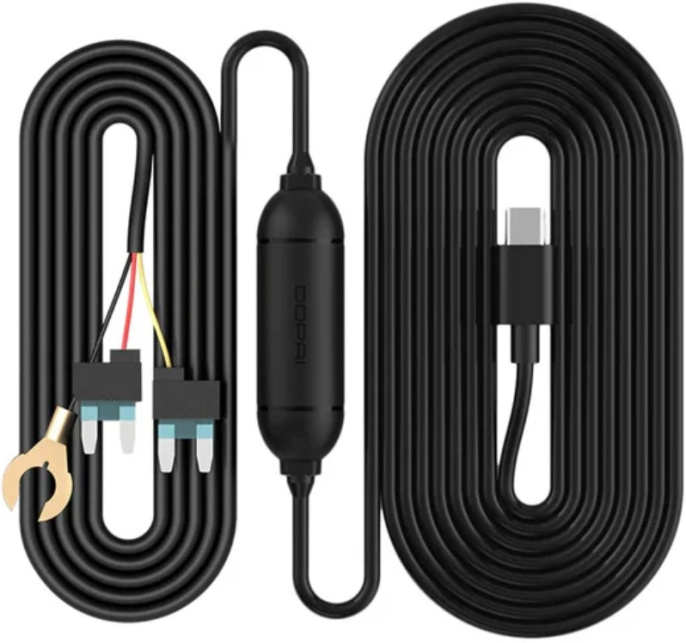 Кабель DDPai Hardwire Kit for Z60/MINI2X/Z60 Pro (прямого подключения, совместим с видеорегистраторами: DDPAI MINI2X/Z50 Pro/Z60 Pro, входное напряжение: DC 12-30V, защита от низкого напряжения, выходное напряжение: 5V, ток выхода: 2. 4А, длина кабеля: 3