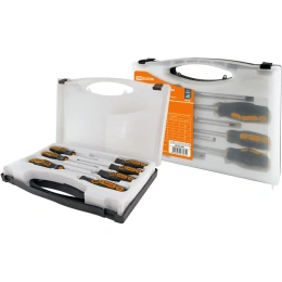 Набор отверток TDM ELECTRIC 7 штук в чемодане SL3х75;5х100;6х125;8х150, PH:0х75;PH1х100;PH2х125 серия "Алмаз" SQ1013-0206