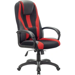 Компьютерное кресло BRABIX PREMIUM Rapid GM-102 экокожа/ткань черное/красн 532107