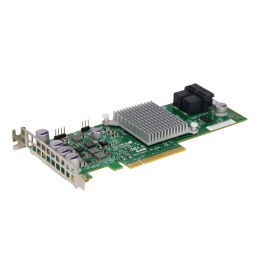 Контроллер SuperMicro AOC-S3008L-L8i Broadcom 3008 SAS controller, 8-port internal , 12Gb/s per port, Supports 63 devices,Supports RAID 0, 1, 1E and 10,Automatically negotiates PCI-E 1.x, 2.x AND 3.X link widths,Supports 3.0, 6.0 and 12Gb/s SAS and SAT