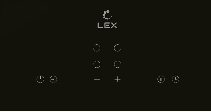 Электрическая варочная поверхность LEX EVH 640B BL, конфорок: 4 шт.,  стеклокерамика,  независимая, черный