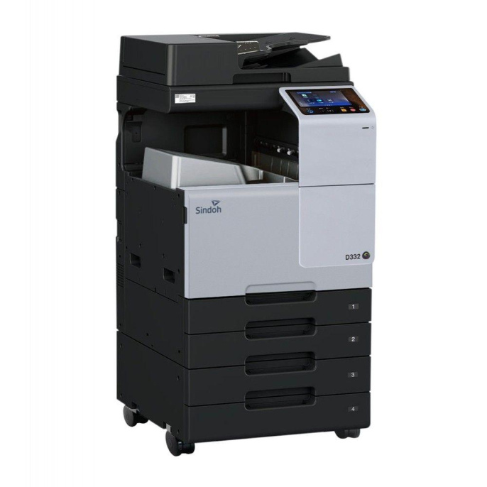 МФУ Sindoh D332e обязателен выбор опции OT111/D320PB2 цветное лазерное, А3, 28 стр/мин, RADF, комплект тонеров CMYK, SSD 256 GB