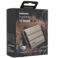 Внешний накопитель Samsung T7 Shield 1TB MU-PE1T0K/WW (бежевый), USB-C, запись - 1000МБ/с, чтение - 1050МБ/с