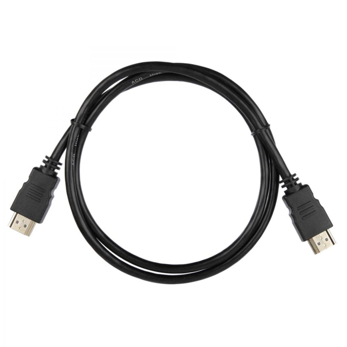 Кабель ACD-DHHM1-10B |ACD-DHHM1-10B| HDMI 1.4, Golden Plated,19m/19m, Черный, 1м 742163