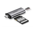 Кардридер UGREEN CM184 (50704) USB-C TF + SD Card Reader. Цвет: серый