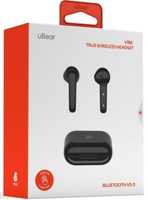 Наушники UBEAR Vibe, Bluetooth, вкладыши, черный [tw03bl01-bd]