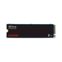 Твердотельный накопитель SanDisk SSD PLUS M.2 2280 NVMe 2Tb, 3200MBs/3000MBs TBW 100, SDSSDA3N-2T00-G26, 1 year