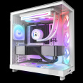 Кулер для корпуса ПК/ Case Cooler NZXT F240 RGB Core 120x120x25mm, 4-pin PWM, RGB, 75.12CFM, 30dBA, 2400RPM, White, Single-Frame RGB Fan Unit RF-U24HF-W1