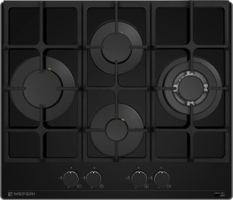 Газовая варочная поверхность Meferi Glass Ultra MGH604 черный