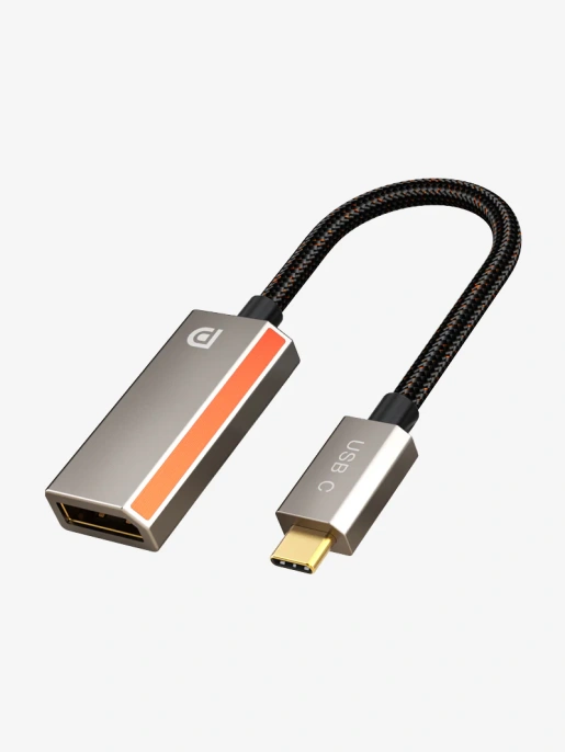 Адаптер CABLETIME CP16A (CT-CMDF8K-ZG) USB C-DisplayPort из цинка 8K/60 Гц