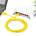 Greenconnect Патч-корд прямой 0.1m, UTP кат.5e, желтый, позолоченные контакты, 24 AWG, литой, GCR-LNC02-0.1m, ethernet high speed 1 Гбит/с, RJ45, T568B
