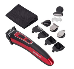 Машинка для стрижки Polaris PHC 3019RC Retro красный/черный насадок в компл:9шт