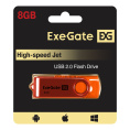 USB-флеш накопитель ExeGate Jet 8GB оранжевый USB2.0, 480Mbps, пластик/металл EX302038RUS