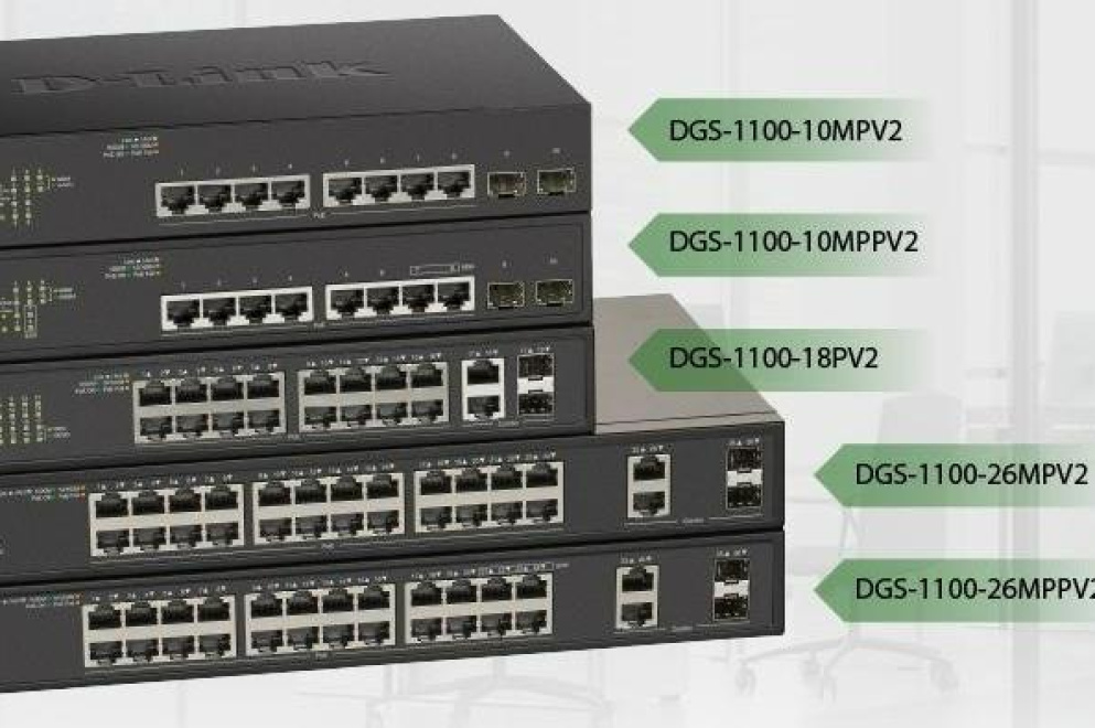 Компания D-Link представляет новые гигабитные PoE-коммутаторы серии DGS-1100V2