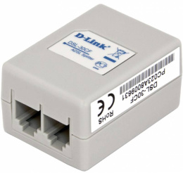 Сплиттер D-Link DSL-30CF/RS DialUp, внешний, белый