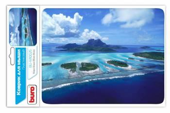 Коврик для мыши Buro BU-M10025 (S) рисунок/Бора-Бора, PVC, 230х180х2мм