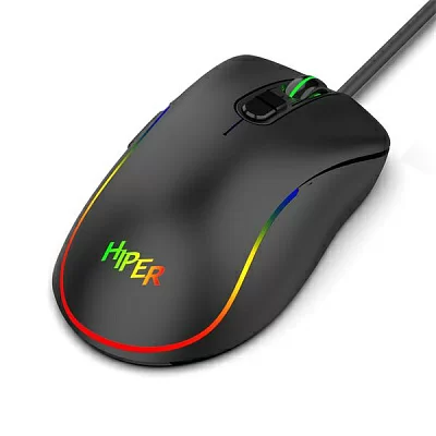 Мышь Gaming Mouse HIPER MX-R300 Black (7D, 7200DPI, 1.5m cable, USB)