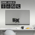 Кронштейн для TV/монитора 13"-34" настенный ExeGate EWM1-3420-01 VESA 75x75, 100x100, макс.нагрузка 20 кг, наклон -8°/+8°, поворот -90°/+90°, расстояние до стены 65-190мм, цвет черный EX297367RUS