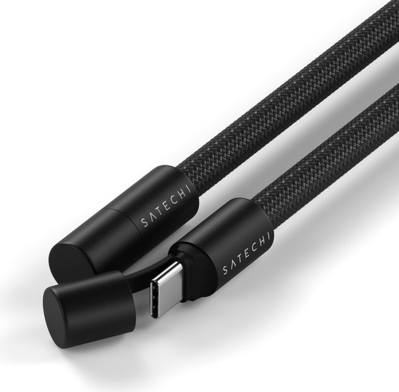 Зарядный кабель - ремень через плечо Satechi OntheGo Crossbody Lanyard Cable 60W. Длина: 1.5м. Цвет: черный (ST-LOTGLK)
