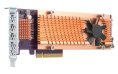 Плата расширения/ QNAP QM2-4P-384 Quad M.2 PCIe NVMe SSD expansion card; supports up to four M.2 2280 formfactor M.2 PCIe Gen3 x4 SSDs; PCIe Gen3 x8 host interface; Low-profile bracket pre-loaded, Low-profile flat and Full-height are bundled