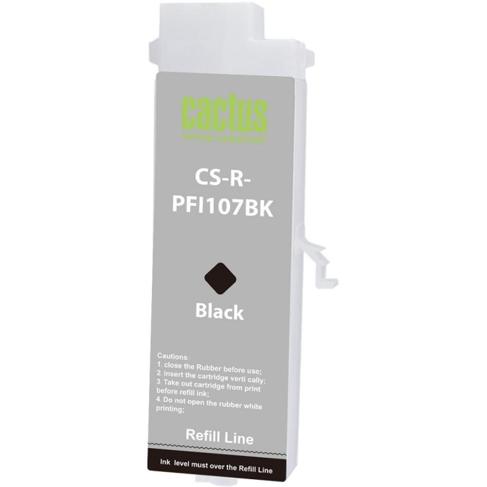 Картридж Cactus CS-R-PFI107BK, черный / CS-R-PFI107BK