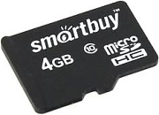 Карта памяти SmartBuy  SB4GBSDCL10-00  microSDHC 4Gb  Class10SMARTBUY