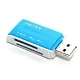 Картридер 5bites RE2-102BL USB2.0 MMC/SDHC/microSD/MS(/PRO/Duo/M2) Card Reader/Writer