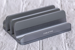 Вертикальная подставка CABLETIME CS14G (CT-VLP02-AG) для ноутбука, серый