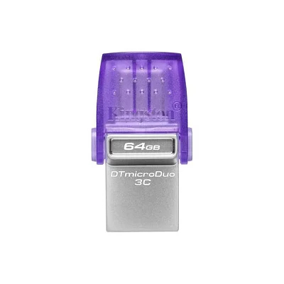 Накопитель Kingston DTDUO3CG3/64GB DataTraveler microDuo 3C USB3.2/USB-C OTG Flash Drive 64Gb (RTL)