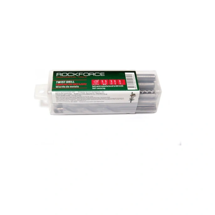 Сверло по металлу (10 шт; 1 мм; HSS; пластиковый футляр) ROCKFORCE RF-DSP10(29159)