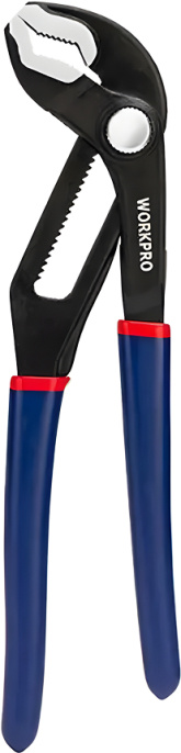 Клещи переставные WorkPro WP201005 2шт, быстрорегулируемые, V-образный захват, универсальны: подходят для захвата круглых, плоских, квадратных, шестигранных форм, материал: хромованадиевая сталь