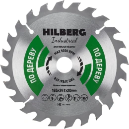 Диск пильный Hilberg Industrial Дерево 165x20x24Т HW165
