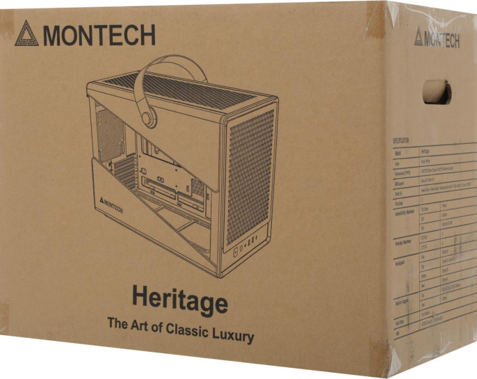 Корпус Montech Heritage (W) белый без БП mATX 9x120mm 2x140mm 2xUSB3.0 audio bott PSU