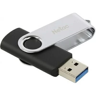 Флешка 256 Gb USB2.0 Netac U505 NT03U505N-256G-30BK (USB 2.0 Type-A, раскладной корпус, металл/пластик, скорость 90/30 МБ/с, цвет черный)