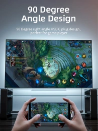 Кабель CABLETIME CC11K (CT-C160-PU31-CMRHD1-S1.8) 1.8 м, USB TYPE C - HDMI 90° 4K/60 Гц