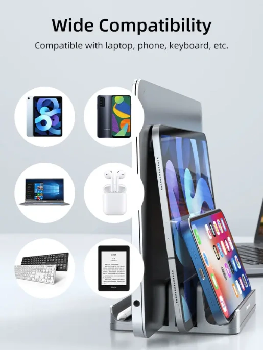 Вертикальная подставка CABLETIME CS14G (CT-VLP02-AG) для ноутбука, серый