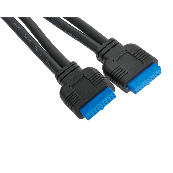 Планка USB на переднюю панель ExeGate U3H-617, 3,5", 1*USB3.0+1*TypeC, черная, металл, подсоединение к мат. плате EX280447RUS
