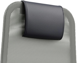 Кресло МЕТТА SU-B-8, сетка/ткань, до 120кг, топ-ган, фиксированные подлокотники,  светло-серый