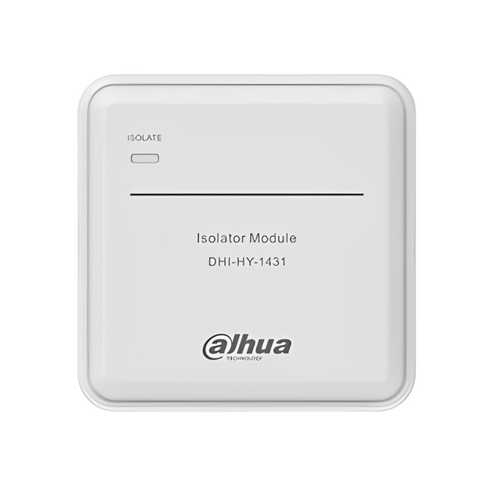 Модуль изолятора Dahua DHI-HY-1431 электрический; проводка: двухпроводная, бесполярная; встроенный микропроцессор; рабочее напряжение: 24 В постоянного тока; ток короткого замыкания: 450 мА; цвет: белый
