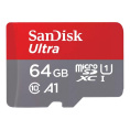 Карта памяти microSDXC UHS-I Sandisk Ultra 64 ГБ, 140 МБ/с, Class 10, SDSQUAB-064G-GN6MN,  1 шт., без адаптера