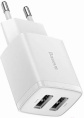 Сетевое зарядное устройство Baseus CCCP10UE Compact Charger 2U 10.5W EU White CCXJ010202