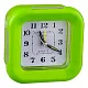 Perfeo Quartz часы-будильник "PF-TC-003", квадратные 9,5*9,5 см, подсветка, зелёные
