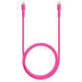 Кабель зарядный и дата TTEC USB-C - USB-C 60W PD/QC Fast Charging/Data Cable. Цвет: неоновый розовый (2DK59NP)